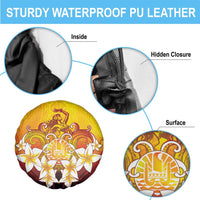 Tahiti Heiva Festival Spare Tire Cover Tahitian Vahine Plumeria Flowers LT05 - Polynesian Pride