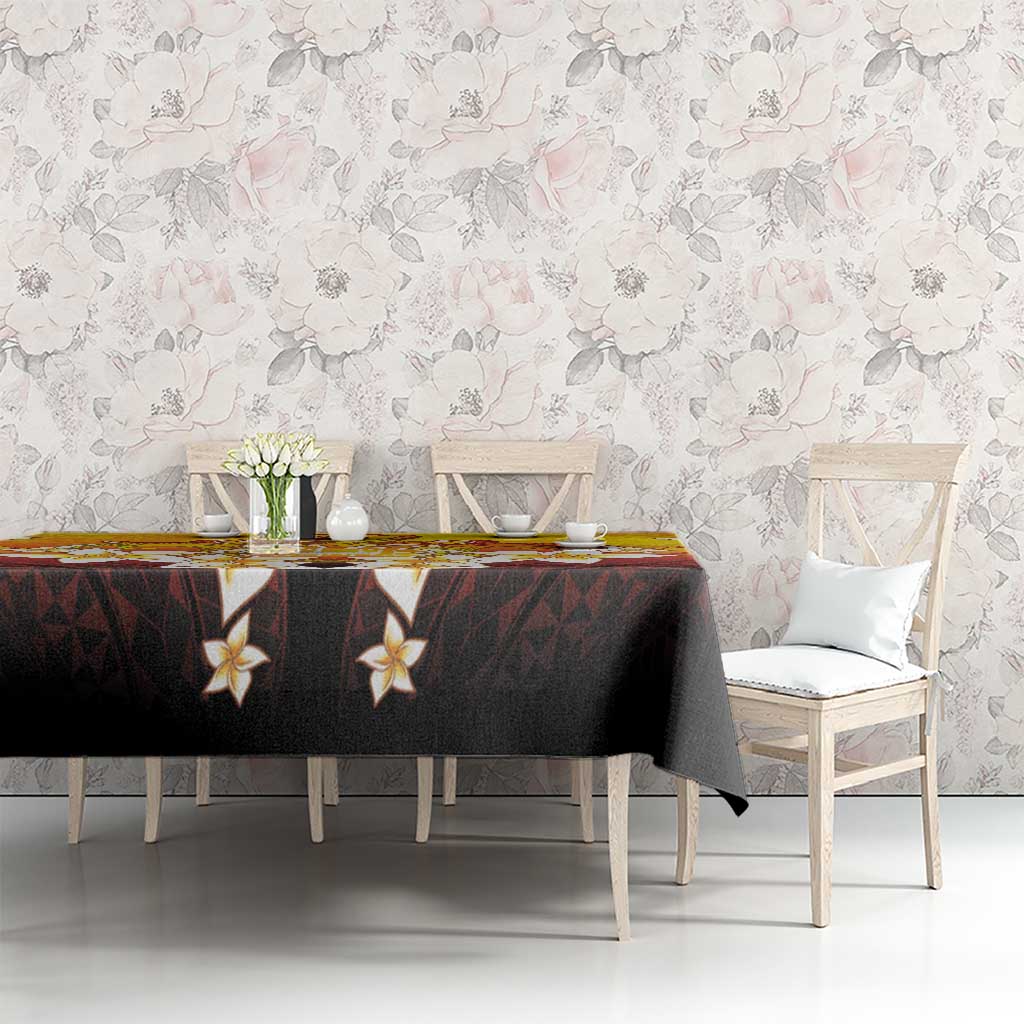 Tahiti Heiva Festival Tablecloth Tahitian Vahine Plumeria Flowers LT05 - Polynesian Pride