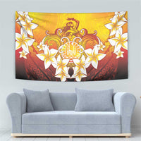 Tahiti Heiva Festival Tapestry Tahitian Vahine Plumeria Flowers LT05 - Polynesian Pride
