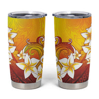 Tahiti Heiva Festival Tumbler Cup Tahitian Vahine Plumeria Flowers LT05 Yellow - Polynesian Pride
