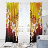 Tahiti Heiva Festival Window Curtain Tahitian Vahine Plumeria Flowers LT05 - Polynesian Pride