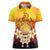 Tahiti Heiva Festival Women Polo Shirt Tahitian Vahine Plumeria Flowers
