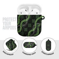 Hawaiian Quilt AirPods Case Pele Hair Hinahina Lei Black Version LT05 - Polynesian Pride