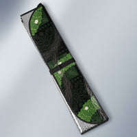 Hawaiian Quilt Auto Sun Shade Pele Hair Hinahina Lei Black Version