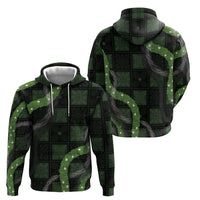 Hawaiian Quilt Hoodie Pele Hair Hinahina Lei Black Version