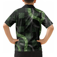 Hawaiian Quilt Kid Hawaiian Shirt Pele Hair Hinahina Lei Black Version LT05 - Polynesian Pride