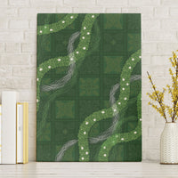 Hawaiian Quilt Canvas Wall Art Pele Hair Hinahina Lei Green Version LT05 Without Frame Green - Polynesian Pride