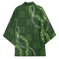 Hawaiian Quilt Kimono Pele Hair Hinahina Lei Green Version LT05 - Polynesian Pride