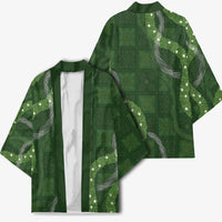 Hawaiian Quilt Kimono Pele Hair Hinahina Lei Green Version LT05 - Polynesian Pride