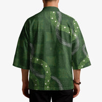Hawaiian Quilt Kimono Pele Hair Hinahina Lei Green Version LT05 - Polynesian Pride