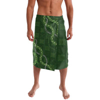 Hawaiian Quilt Lavalava Pele Hair Hinahina Lei Green Version