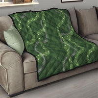 Hawaiian Quilt Quilt Pele Hair Hinahina Lei Green Version