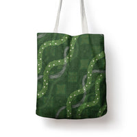 Hawaiian Quilt Tote Bag Pele Hair Hinahina Lei Green Version