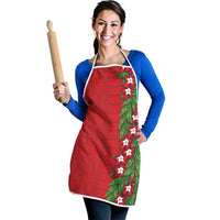 Tonga Language Week Apron Heilala Floral Red LT05 - Polynesian Pride