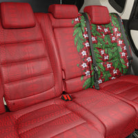 Tonga Language Week Back Car Seat Cover Heilala Floral Red LT05 - Polynesian Pride