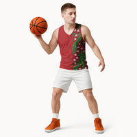 Tonga Language Week Basketball Jersey Heilala Floral Red LT05 - Polynesian Pride