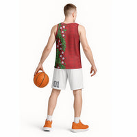 Tonga Language Week Basketball Jersey Heilala Floral Red LT05 - Polynesian Pride