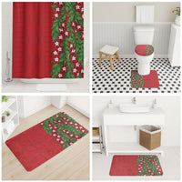 Tonga Language Week Bathroom Set Heilala Floral Red LT05 - Polynesian Pride