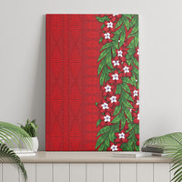 Tonga Language Week Canvas Wall Art Heilala Floral Red LT05 - Polynesian Pride