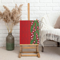 Tonga Language Week Canvas Wall Art Heilala Floral Red LT05 - Polynesian Pride