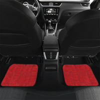 Tonga Language Week Car Mats Heilala Floral Red LT05 Set 2pcs - Back Red - Polynesian Pride