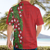 Tonga Language Week Hawaiian Shirt Heilala Floral Red LT05 - Polynesian Pride