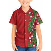 Tonga Language Week Hawaiian Shirt Heilala Floral Red LT05 - Polynesian Pride