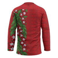 Tonga Language Week Hockey Jersey Heilala Floral Red LT05 - Polynesian Pride