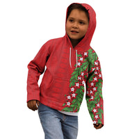Tonga Language Week Kid Hoodie Heilala Floral Red LT05 - Polynesian Pride