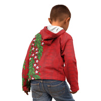 Tonga Language Week Kid Hoodie Heilala Floral Red LT05 - Polynesian Pride