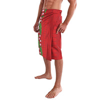 Tonga Language Week Lavalava Heilala Floral Red LT05 - Polynesian Pride