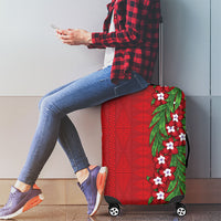 Tonga Language Week Luggage Cover Heilala Floral Red LT05 - Polynesian Pride