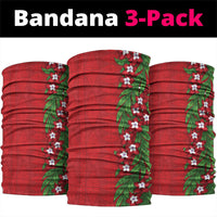 Tonga Language Week Neck Gaiter Heilala Floral Red LT05 package One Size: 25*50cm Red - Polynesian Pride