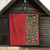 Tonga Language Week Quilt Heilala Floral Red LT05 - Polynesian Pride