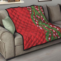 Tonga Language Week Quilt Heilala Floral Red LT05 - Polynesian Pride