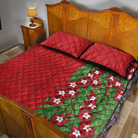 Tonga Language Week Quilt Bed Set Heilala Floral Red LT05 - Polynesian Pride