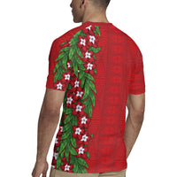 Tonga Language Week Rugby Jersey Heilala Floral Red LT05 - Polynesian Pride