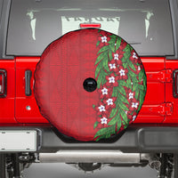 Tonga Language Week Spare Tire Cover Heilala Floral Red LT05 - Polynesian Pride