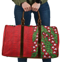 Tonga Language Week Travel Bag Heilala Floral Red LT05 Red - Polynesian Pride