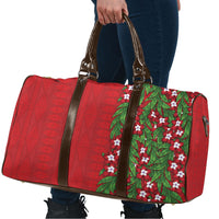 Tonga Language Week Travel Bag Heilala Floral Red LT05 - Polynesian Pride