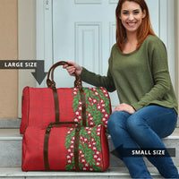 Tonga Language Week Travel Bag Heilala Floral Red LT05 - Polynesian Pride