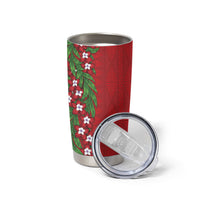 Tonga Language Week Tumbler Cup Heilala Floral Red LT05 - Polynesian Pride