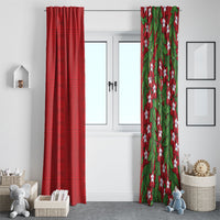 Tonga Language Week Window Curtain Heilala Floral Red LT05 - Polynesian Pride