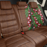 Tonga Language Week Back Car Seat Cover Heilala Floral Brown LT05 - Polynesian Pride