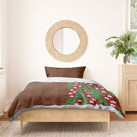 Tonga Language Week Bedding Set Heilala Floral Brown LT05 - Polynesian Pride