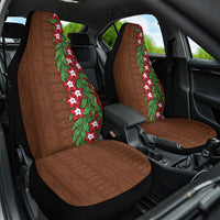 Tonga Language Week Car Seat Cover Heilala Floral Brown LT05 One Size Brown - Polynesian Pride