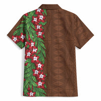 Tonga Language Week Hawaiian Shirt Heilala Floral Brown LT05 - Polynesian Pride