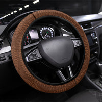 Tonga Language Week Steering Wheel Cover Heilala Floral Brown LT05 Universal Fit Brown - Polynesian Pride