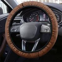 Tonga Language Week Steering Wheel Cover Heilala Floral Brown LT05 - Polynesian Pride