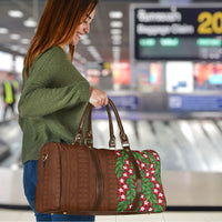 Tonga Language Week Travel Bag Heilala Floral Brown LT05 - Polynesian Pride